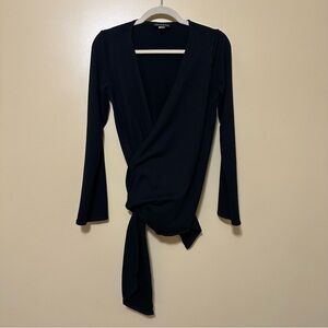 Athleta Wrap Tie Waterfall Open Cardigan Women S Black